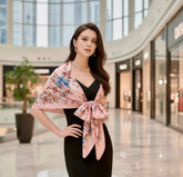 180x90 Van Gogh Rosa Seidenschal  N94